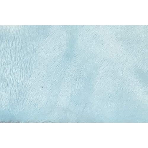 Light Aqua Blue Minky Smooth Soft Solid Plush Faux Fake Fur Fabric...