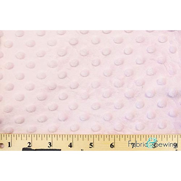 Light Pink Minky Bubble Dimple Dot Plush Fur Fabric Polyester 58-60