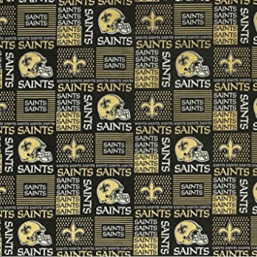 New Orleans Saints Football Checkered Sheeting Fabric Cotton 5 Oz ...