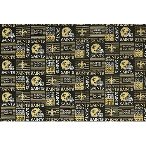 New Orleans Saints Football Checkered Sheeting Fabric Cotton 5 Oz ...
