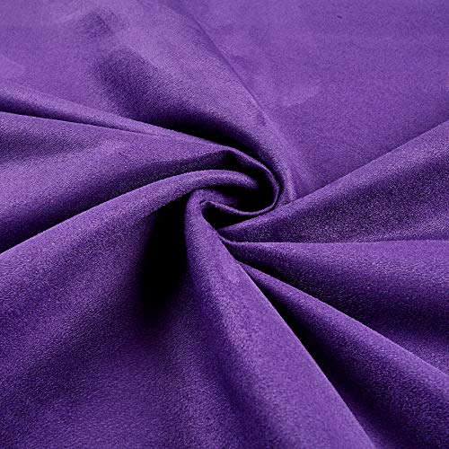 Fabric.com Purple Grand Slam Suede Fabric by The Yard