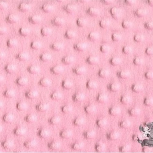 1 X Minky Dimple Dot LIGHT PINK Fabric By the Yard