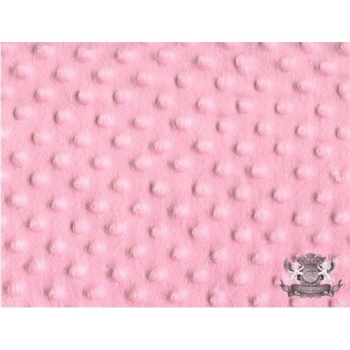 1 X Minky Dimple Dot LIGHT PINK Fabric By the Yard