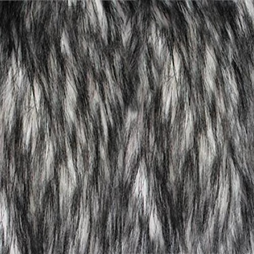 Faux Fake Animal Fur Fabric Long Pile Alaskan Huskies White / 58 ...