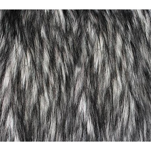 Faux Fake Animal Fur Fabric Long Pile Alaskan Huskies White / 58 ...