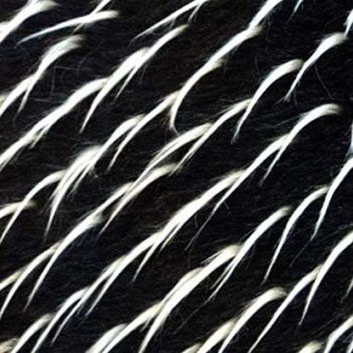 Faux Fake Fur Fabric Long Pile 2 Tone Spike Black White / 60 Wide...
