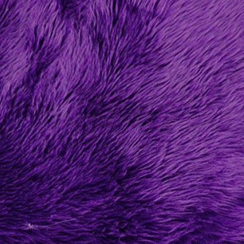 Faux Fake Fur Fabric Long Pile Solid Shaggy Purple / 60 Wide/Sold...