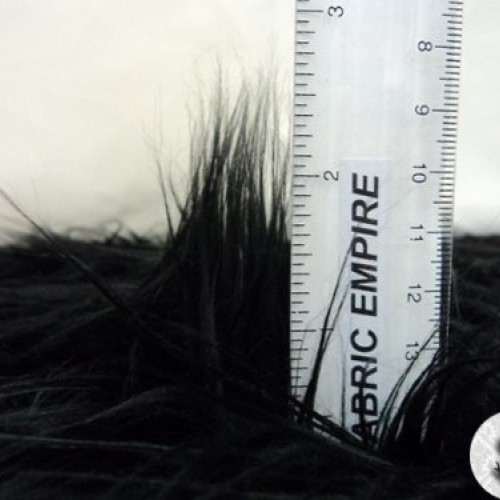 Faux/Fake Fur Mongolian Fabric Sold by The Yard Black