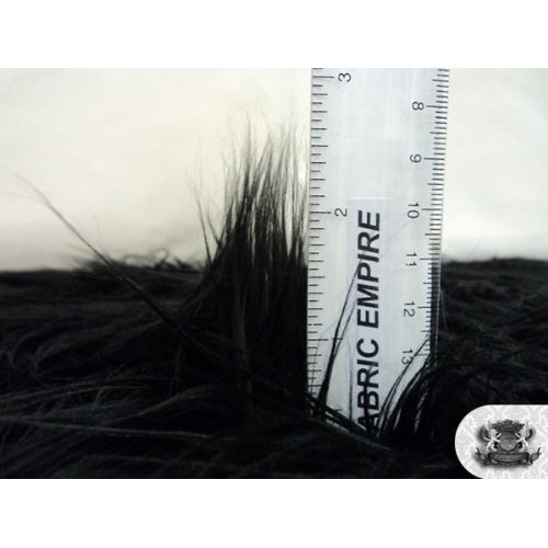 Faux/Fake Fur Mongolian Fabric Sold by The Yard Black