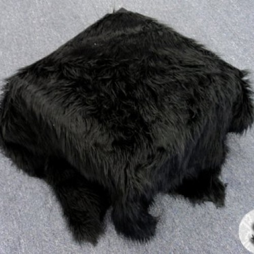 Faux/Fake Fur Mongolian Fabric Sold by The Yard Black