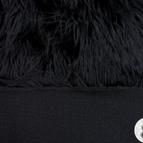 Faux/Fake Fur Mongolian Fabric Sold by The Yard Black