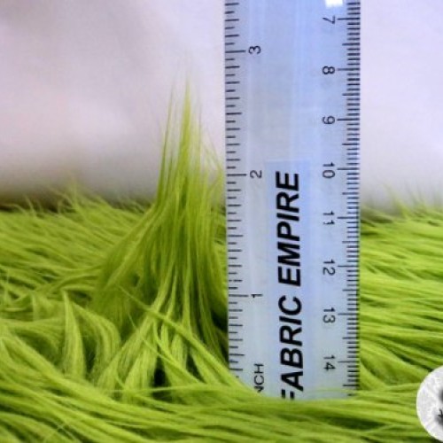 Faux/Fake Fur Mongolian Olive Green Fabric by The Yard