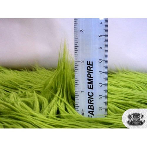 Faux/Fake Fur Mongolian Olive Green Fabric by The Yard