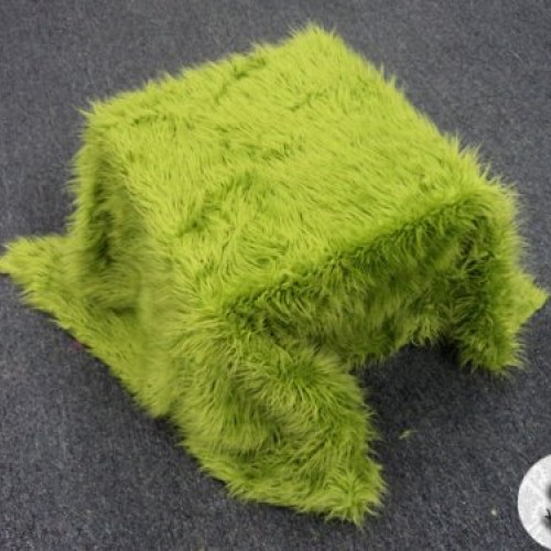 Faux/Fake Fur Mongolian Olive Green Fabric by The Yard