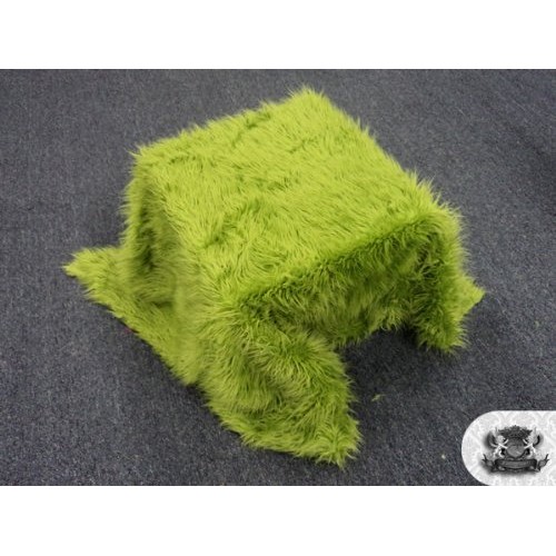 Faux/Fake Fur Mongolian Olive Green Fabric by The Yard