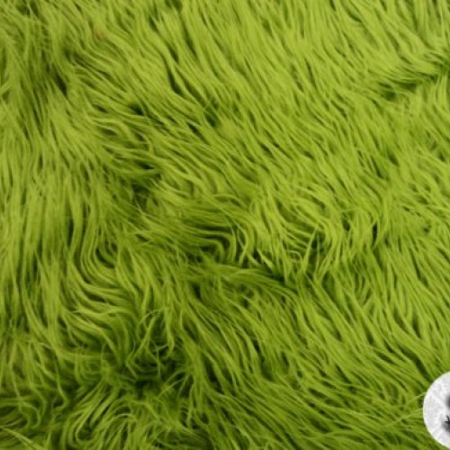 Faux/Fake Fur Mongolian Olive Green Fabric by The Yard