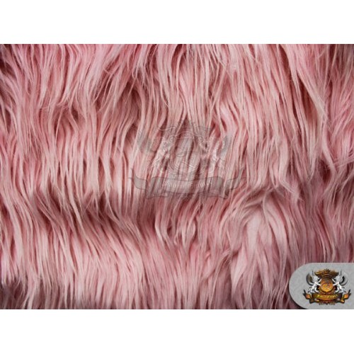 Faux/Fake Fur Mongolian Pink Fabric by The Yard Kitchen