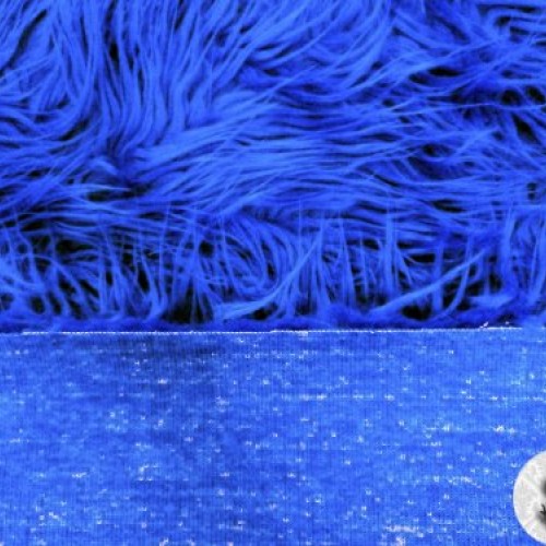 Faux/Fake Fur Mongolian Royal Blue Fabric by The Yard