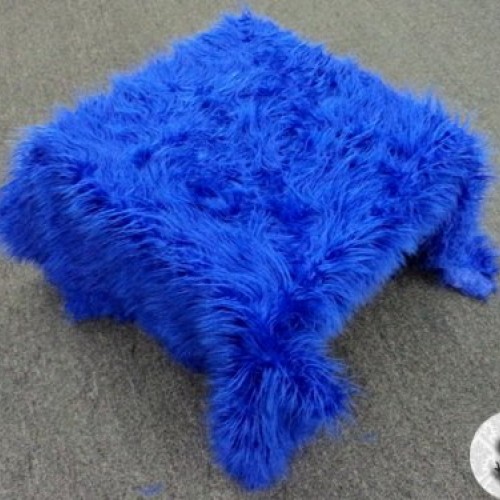 Faux/Fake Fur Mongolian Royal Blue Fabric by The Yard