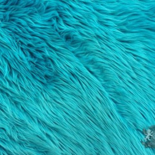 Faux / Fake Fur Shaggy TURQUOISE Fabric By the Yard