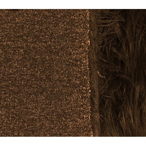 Faux Fur Fabric Long Pile Gorilla Brown / 60 Wide / Sold by The Yard