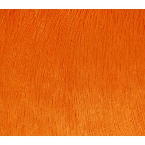 Faux Fur Fabric Long Pile Gorilla Orange / 60 Wide/Sold by The Yard