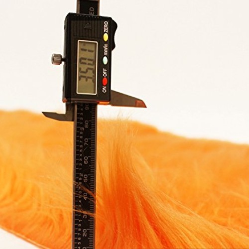 Faux Fur Fabric Long Pile Gorilla Orange / 60 Wide/Sold by The Yard