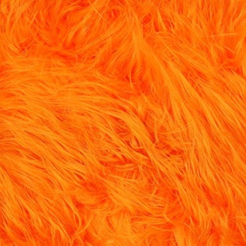 Faux Fur Fabric Long Pile Gorilla Orange / 60 Wide/Sold by The Yard