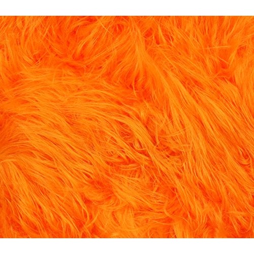 Faux Fur Fabric Long Pile Gorilla Orange / 60 Wide/Sold by The Yard