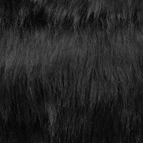 Faux Fur Fabric Long Pile Monkey Shaggy Black / 60 Wide/Sold by T...