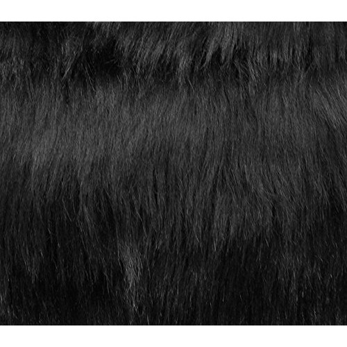 Faux Fur Fabric Long Pile Monkey Shaggy Black / 60 Wide/Sold by T...