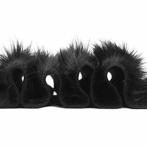 Faux Fur Fabric Long Pile Monkey Shaggy Black / 60 Wide/Sold by T...