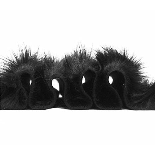 Faux Fur Fabric Long Pile Monkey Shaggy Black / 60 Wide/Sold by T...