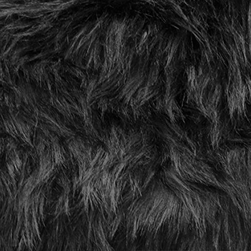 Faux Fur Fabric Long Pile Monkey Shaggy Black / 60 Wide/Sold by T...
