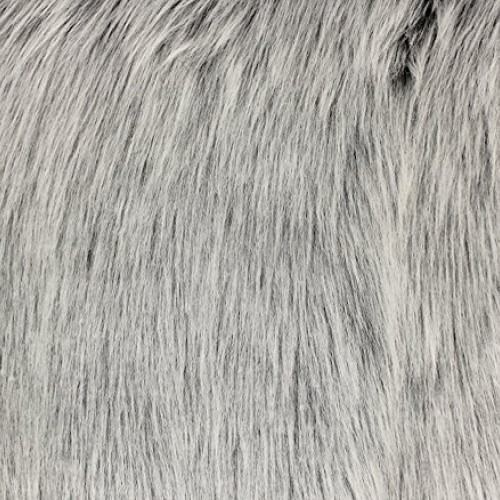 Faux Fur Fabric Long Pile Monkey Shaggy Gray Frost / 60 Wide/Sold...