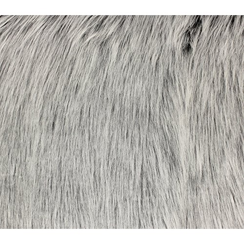 Faux Fur Fabric Long Pile Monkey Shaggy Gray Frost / 60 Wide/Sold...