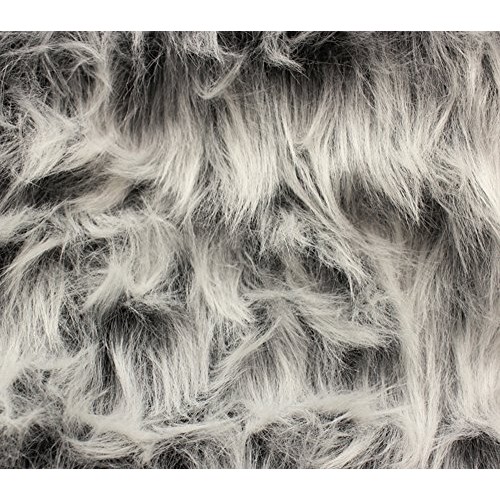 Faux Fur Fabric Long Pile Monkey Shaggy Gray Frost / 60 Wide/Sold...
