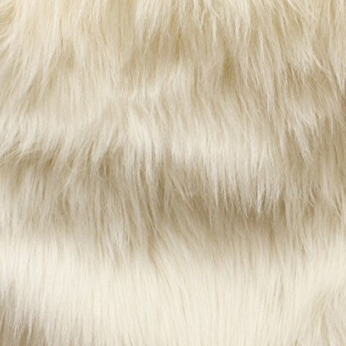 Faux Fur Fabric Long Pile Monkey Shaggy Ivory / 60 Wide/Sold by T...