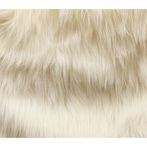 Faux Fur Fabric Long Pile Monkey Shaggy Ivory / 60 Wide/Sold by T...
