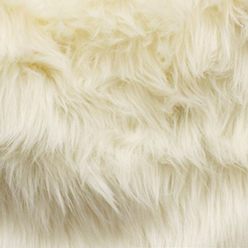 Faux Fur Fabric Long Pile Monkey Shaggy Ivory / 60 Wide/Sold by T...