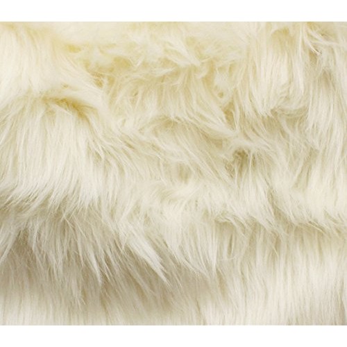 Faux Fur Fabric Long Pile Monkey Shaggy Ivory / 60 Wide/Sold by T...