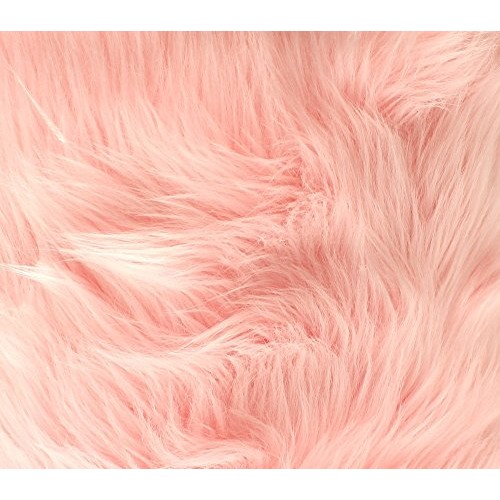 Faux Fur Fabric Long Pile Shaggy Baby Pink / 60 Wide/Sold by The ...