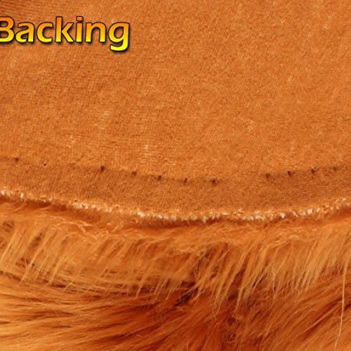 Faux Fur Fabric Long Pile Shaggy Rust / 60 Wide/Sold by The Yard