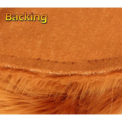 Faux Fur Fabric Long Pile Shaggy Rust / 60 Wide/Sold by The Yard