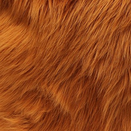 Faux Fur Fabric Long Pile Shaggy Rust / 60 Wide/Sold by The Yard