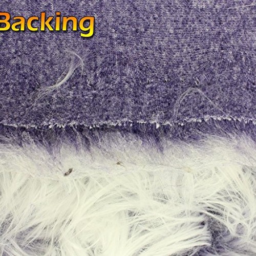 Faux Fur Long Pile Ultra Mongolian 2 Tone Eggplant Fabric / 64 W/...