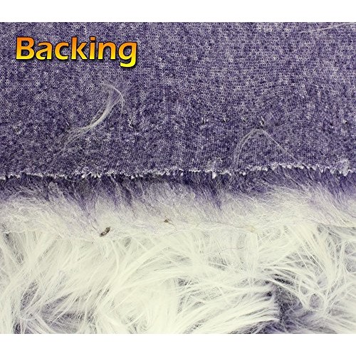 Faux Fur Long Pile Ultra Mongolian 2 Tone Eggplant Fabric / 64 W/...