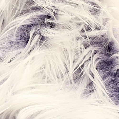 Faux Fur Long Pile Ultra Mongolian 2 Tone Eggplant Fabric / 64 W/...