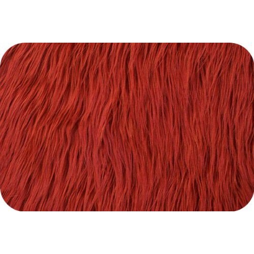 Faux Fur Mongolian Red 58 to 60 Inch Fabric by The Yard