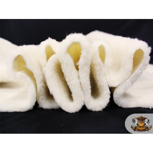 Heavy Duty SHERPA SHEEP SKIN Ivory Faux Fur Fabric / 66W/BTY